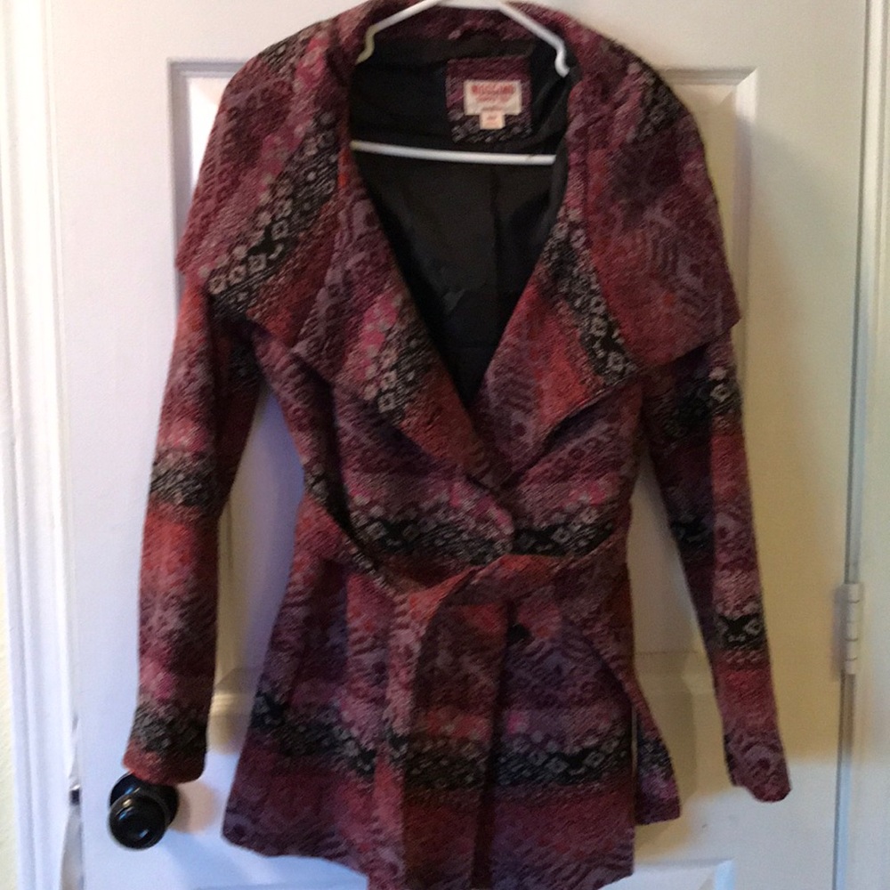 Adorable Poncho Print Jacket